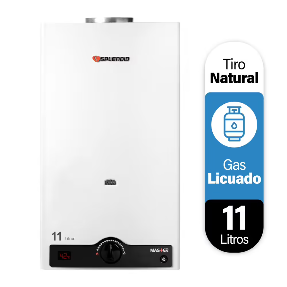 Calefont Tiro Natural Master 11 Litros Gas Licuado